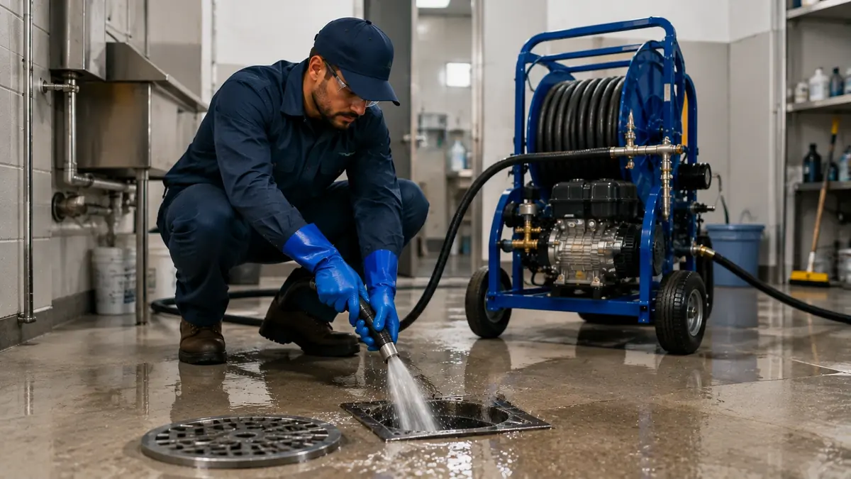 Floor Drain Hydro Jet Cleaning in Carmel Valley