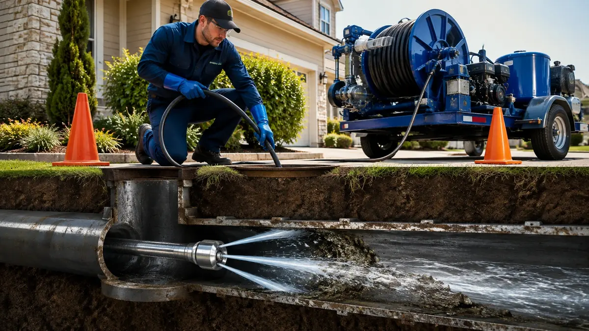 Main Sewer Line Hydro Jet Cleaning in Carmel Valley
